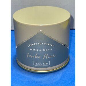 Illume Tonka Noir Luxury Soy Candle 11.8oz With Elegant Metallic Lid